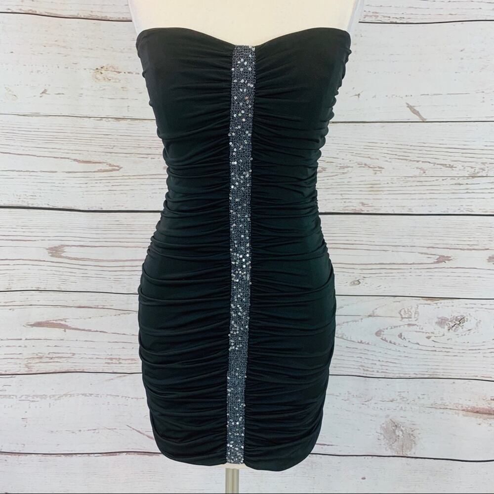 Speechless little black dress strapless beaded